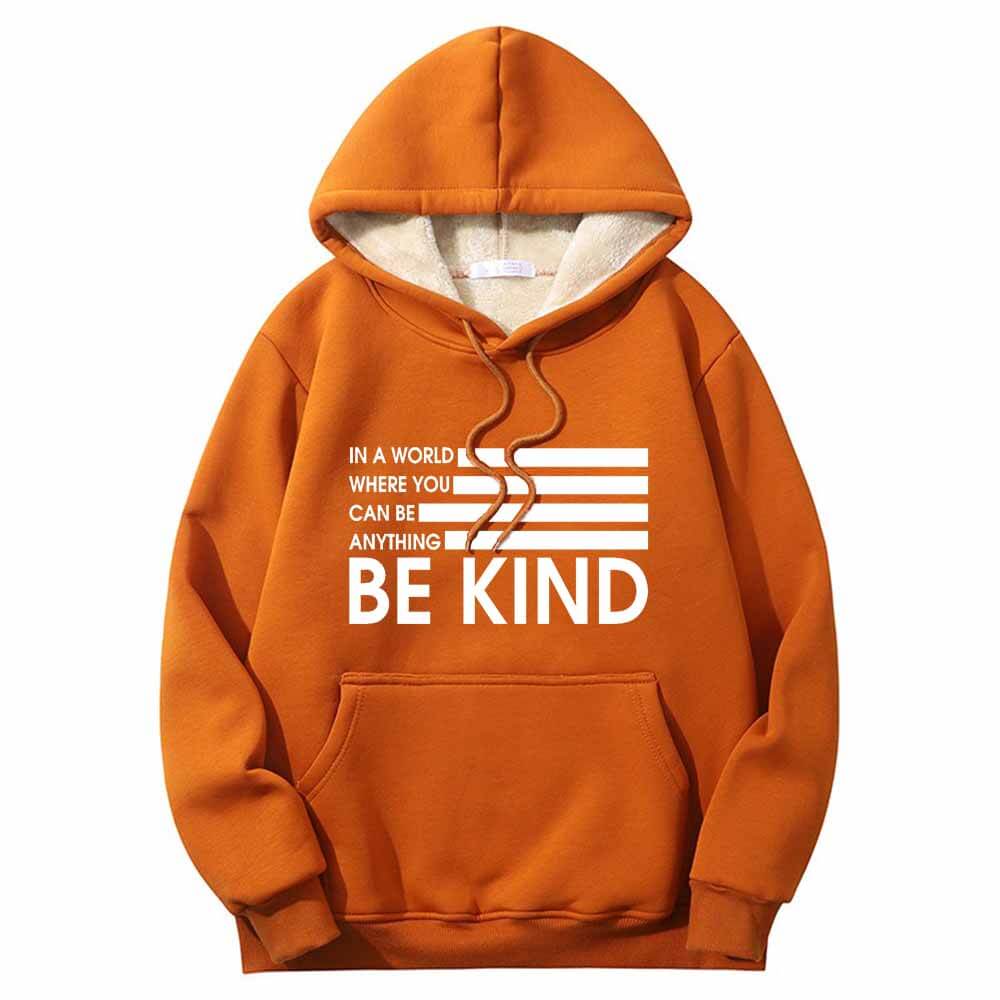 Be Kind American Flag Warm Fleece Sherpa Lined Hoodie – GTHIC