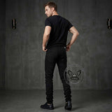 Biker Solid Color Slim Fit Stretch Denim Jeans | Gthic.com
