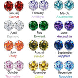 Birthstone Zirconia Stainless Steel Stud Earrings | Gthic.com