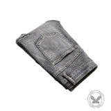 Black And Grey Color-Block Slim Straight-Leg Jeans