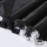 Black And White Polka Dot Plush Loose Cardigan Coat