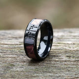 Black Camo Cross Titanium Band Ring | Gthic.com