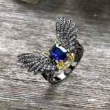 Black Devil Wings Brass Gothic Ring | Gthic.com
