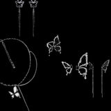 Black Liquid Butterfly Alloy Ring