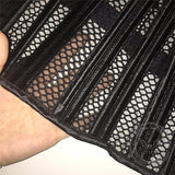 Black Mesh 26 Steel Boned Waist Correction Corset | Gthic.com