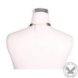 Gargantilla gótica de encaje rosa negro