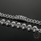 Bold Skull Head Stainless Steel Gothic Bracelet