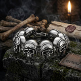 Bold Skull Head Stainless Steel Gothic Bracelet