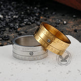 Calendar Diamond Stainless Steel Spinner Ring | Gthic.com