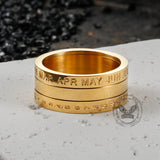 Calendar Diamond Stainless Steel Spinner Ring