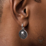 Carpe Diem Skull Stainless Steel Earrings