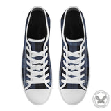 Casual Blue Plaid Print Canvas Shoes | Gthic.com