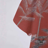 Casual Coconut Tree Print Short Sleeve Polo Shirt 03 | Gthic.com