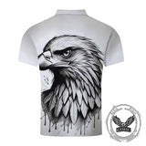 Casual Eagle Print Short Sleeve Polo shirt 02 | Gthic.com