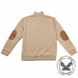 Casual Jacquard-Design Stand Collar Knit Sweatshirt