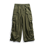 Casual Multi-Pocket Loose Wide-Leg Drawstring Overalls | Ghtic.com