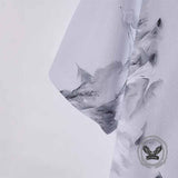 Casual Natural Feather Print Short Sleeve Polo Shirt 03 | Gthic.com