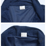 Casual Outdoor Stand Collar Corduroy Knit Sweatshirt