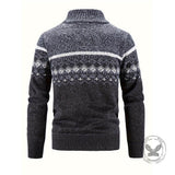 Casual Slim-Fit Turtleneck Knit Sweater Cardigan