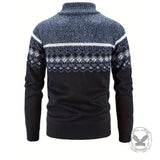 Casual Slim-Fit Turtleneck Knit Sweater Cardigan