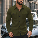 Casual Stylish Slim-Fit Collared Button Jacket Top
