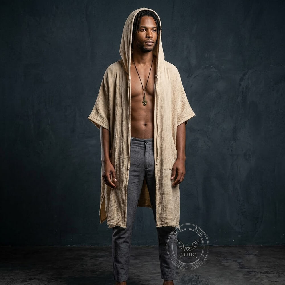 Casual Sun-Protection Cardigan Beach Loose Hooded Robe – GTHIC