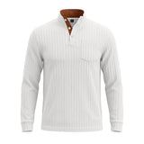 Casual Textured Jacquard Henley Knit Shirt