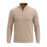 Casual Textured Jacquard Henley Knit Shirt