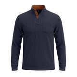 Casual Textured Jacquard Henley Knit Shirt