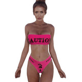 Caution Slippery When Wet Women’s Bikini Set