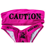 Caution Slippery When Wet Women’s Bikini Set