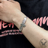 Celtic Eagle Stainless Steel Viking Cuff Bracelet