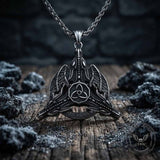 Celtic Knot Dragon Runes Stainless Steel Spinner Pendant | Gthic.com