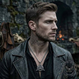 Celtic Knot Dragon Runes Stainless Steel Spinner Pendant | Gthic.com