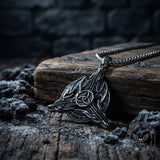 Celtic Knot Dragon Runes Stainless Steel Spinner Pendant