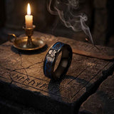 Celtic Knot Skull Stainless Steel Biker Band Ring