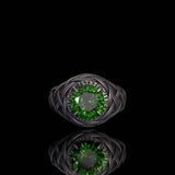 Celtic Knot Viking Rune Zircon Sterling Silver Ring