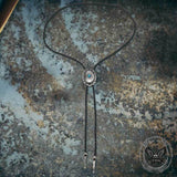 Celtic Pattern Turquoise Alloy Viking Bolo Tie