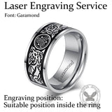 Celtic Wolf Triquetra Stainless Steel Viking Ring