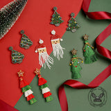 Christmas Tree Santa Cartoon Tassel Rice Bead Earrings 01 | Gthic.com