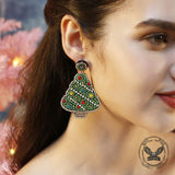 Christmas Tree Santa Cartoon Tassel Rice Bead Earrings 03 | Gthic.com