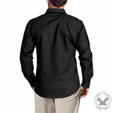 Classic Black and Red Colorblock Long Sleeve Shirt | Gthic.com