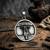 Classic Letter Motorcycle Stainless Steel Biker Pendant