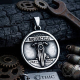 Classic Letter Motorcycle Stainless Steel Biker Pendant | Gthic.com