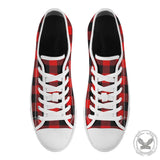 Classic Red Plaid Print Canvas Shoes | Gthic.com