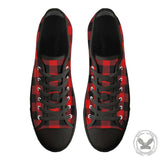 Classic Red Plaid Print Canvas Shoes | Gthic.com