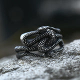 Cobra Twist Snake Stainless Steel Ring
