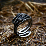 Cobra Twist Snake Stainless Steel Ring