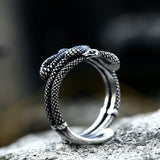 Cobra Twist Snake Stainless Steel Ring