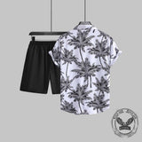 Coconut Tree Casual Vacation Shirt and Shorts Set